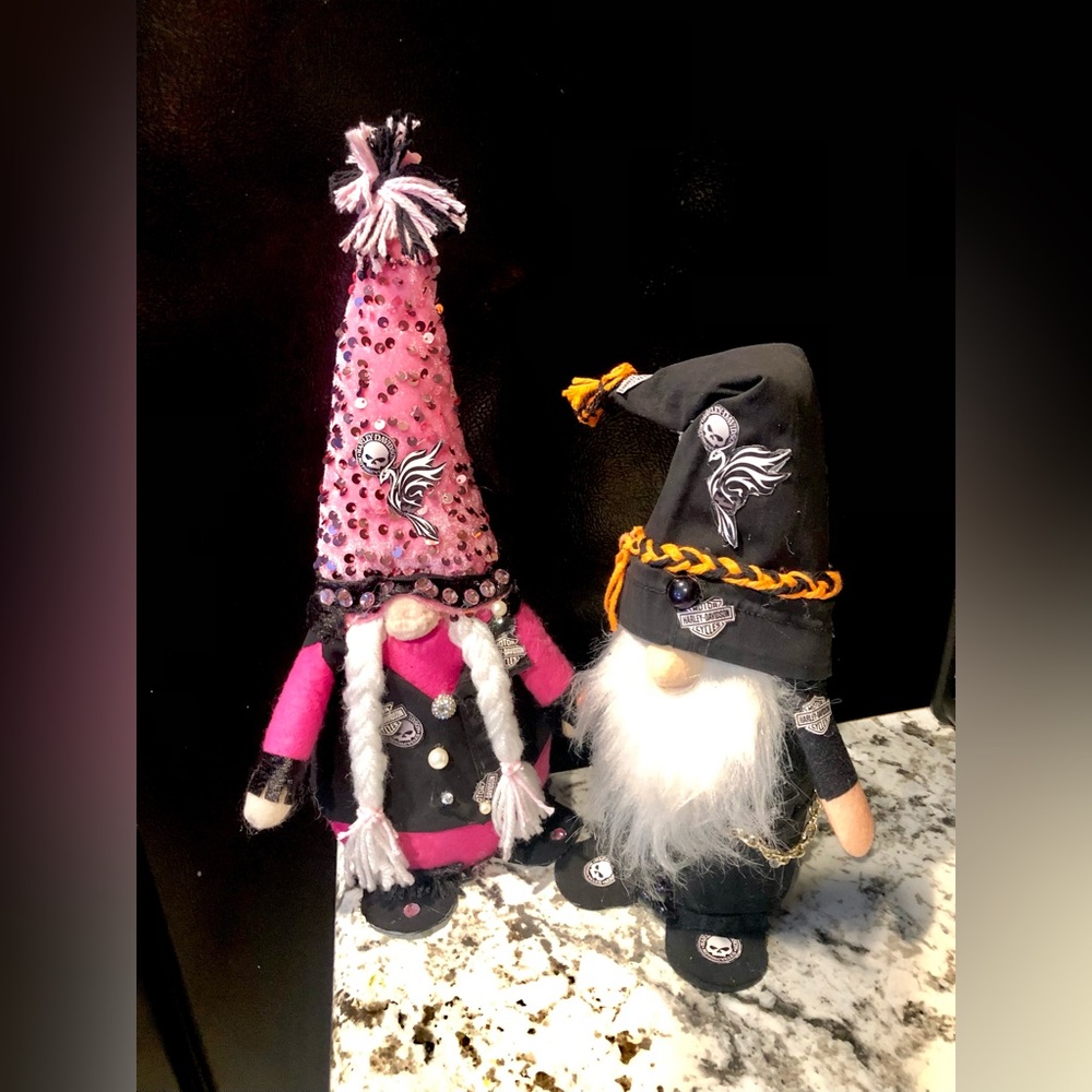 Harley Davidson Gnome Couple